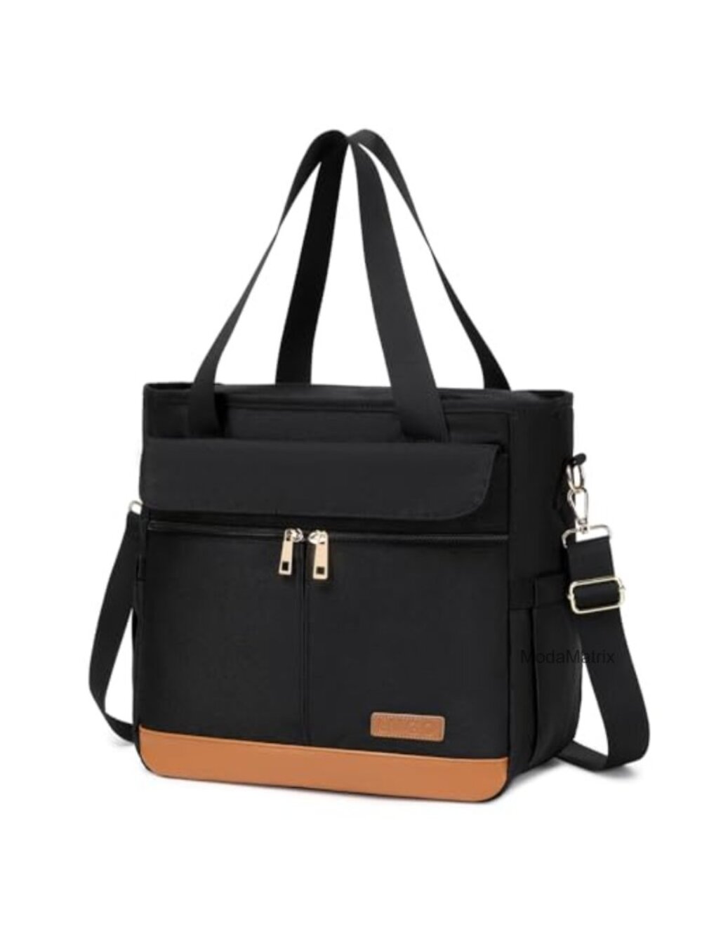 LMGO Utility Tote Bag Multi-Pocket Crossbody Shoulder Bag Polyester